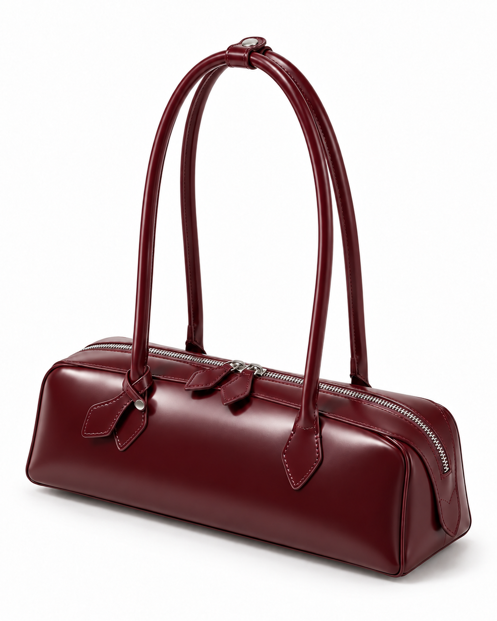 The Aurelia Shoulder Bag in Barolo, three-quarter view