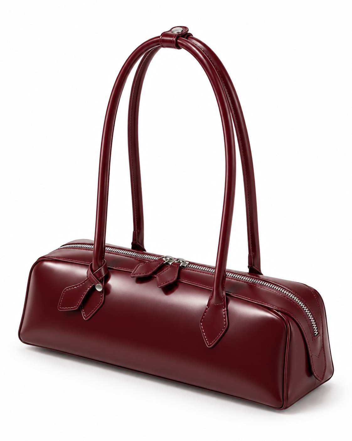 The Aurelia Shoulder Bag in Barolo, three-quarter view