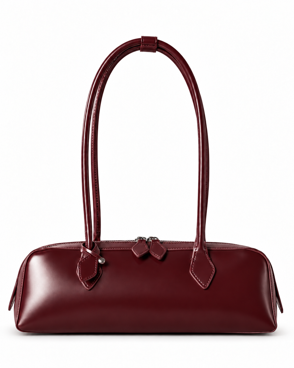 The Aurelia Shoulder Bag in Barolo, front view