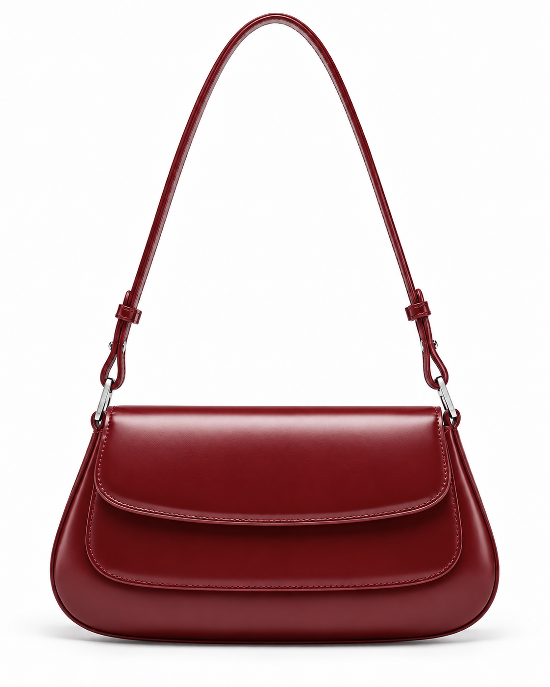 The Marcella Shoulder Bag in Barolo, front view